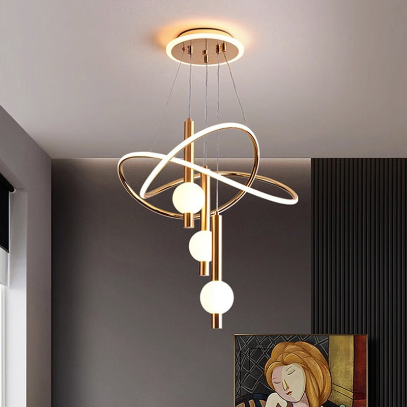 Scandinavian LED Chandelier with Aluminum & Acrylic for Modern Bedroom