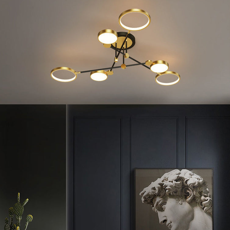 Scandinavian Round Silicone LED Chandelier Pendant for Bedroom Lighting