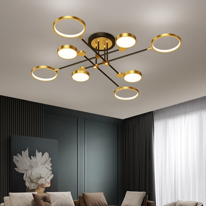 Scandinavian Round Silicone LED Chandelier Pendant for Bedroom Lighting
