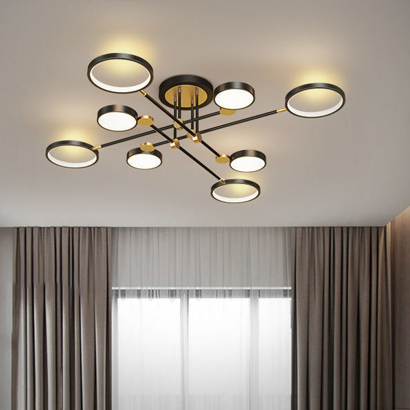 Scandinavian Round Silicone LED Chandelier Pendant for Bedroom Lighting
