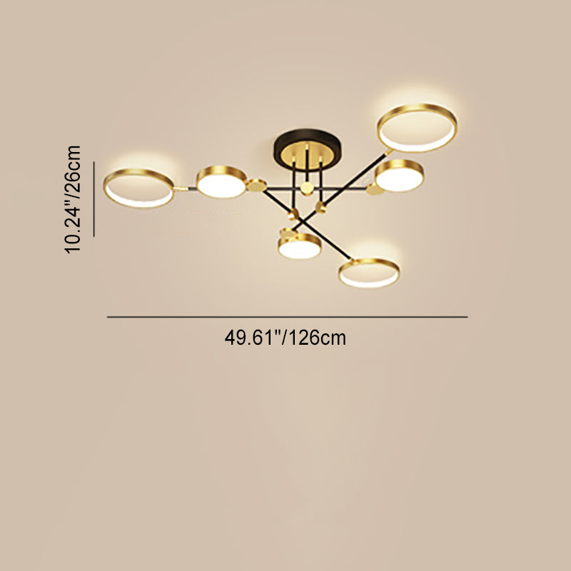 Scandinavian Round Silicone LED Chandelier Pendant for Bedroom Lighting