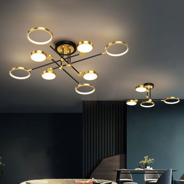 Scandinavian Round Silicone LED Chandelier Pendant for Bedroom Lighting