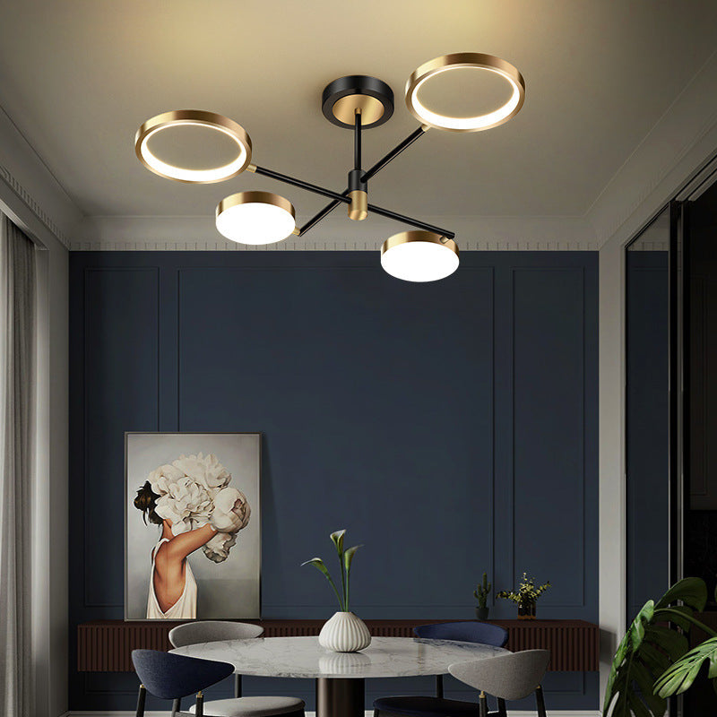 Scandinavian Round Silicone LED Chandelier Pendant for Bedroom Lighting