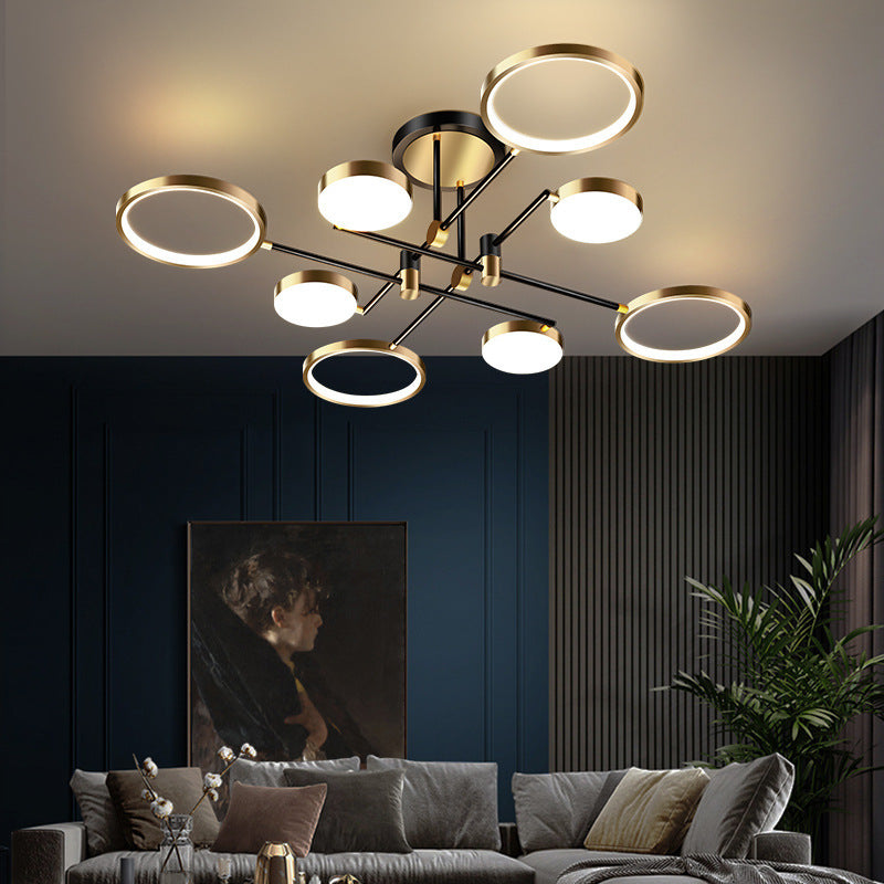 Scandinavian Round Silicone LED Chandelier Pendant for Bedroom Lighting