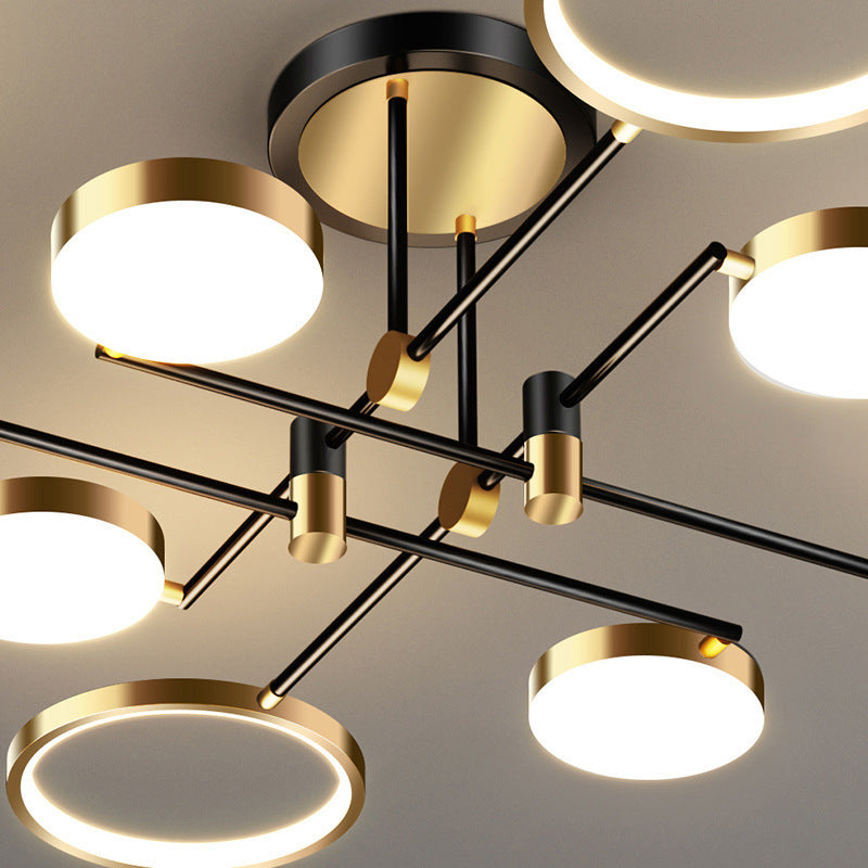 Scandinavian Round Silicone LED Chandelier Pendant for Bedroom Lighting