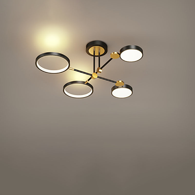 Scandinavian Round Silicone LED Chandelier Pendant for Bedroom Lighting