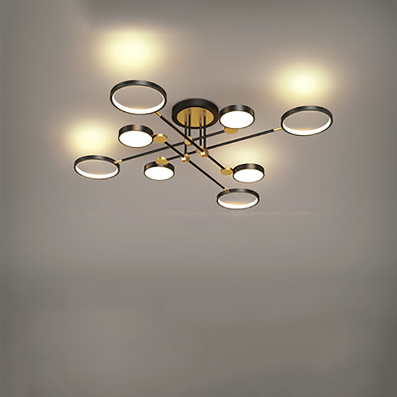 Scandinavian Round Silicone LED Chandelier Pendant for Bedroom Lighting