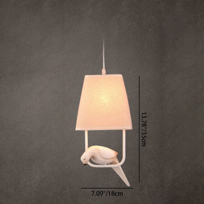 Modern Rectangular Iron Resin Bird Chandelier for Bedroom Lighting
