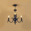 Industrial Iron Twig Candle Chandelier for Modern Living Room Lighting
