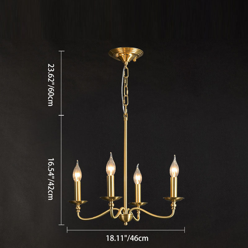 Modern Retro Copper & Glass Chandelier - 4/6/8 Light for Living Room