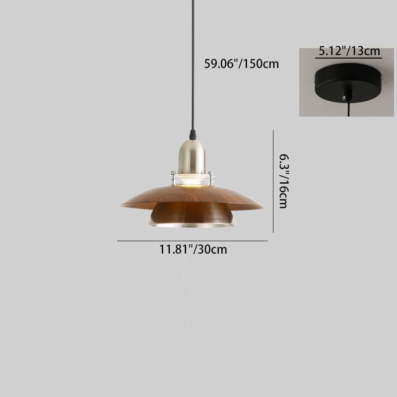 Traditional Black Iron Round Chandelier with 1/2/3 Lights for Dining Room