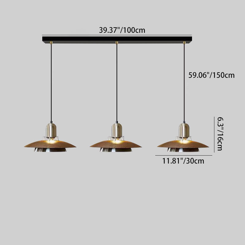 Traditional Black Iron Round Chandelier with 1/2/3 Lights for Dining Room