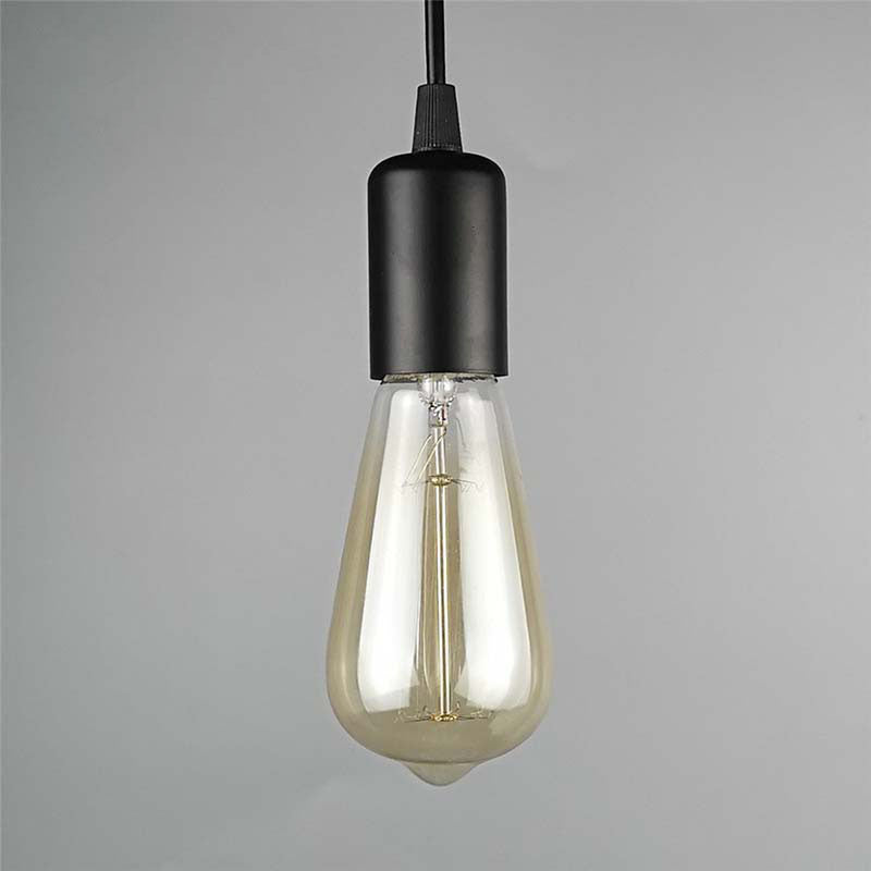 Retro Industrial Iron Glass Linear 3-Light Chandelier for Living Room