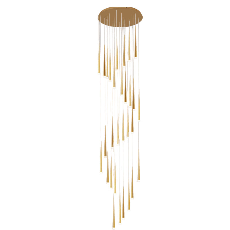 Contemporary Black Acrylic LED Chandelier for Living Room & Dining Room