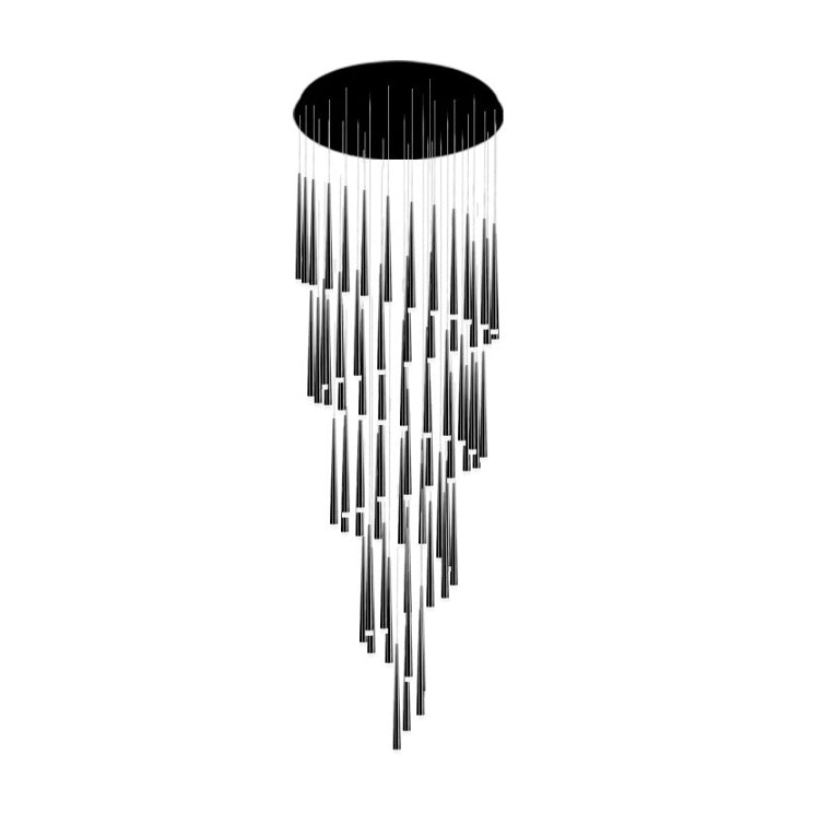 Contemporary Black Acrylic LED Chandelier for Living Room & Dining Room