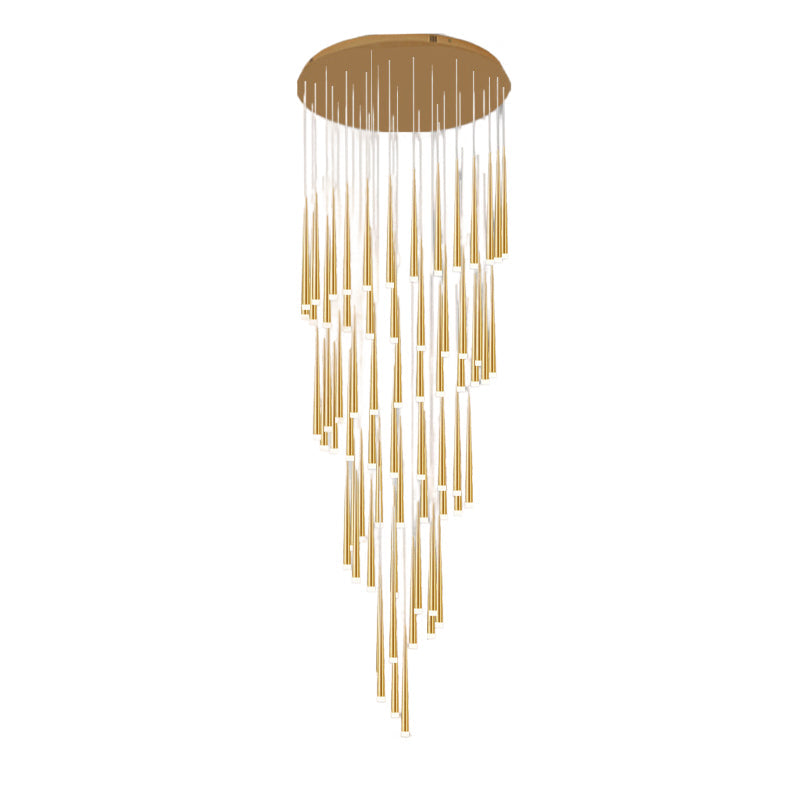 Contemporary Black Acrylic LED Chandelier for Living Room & Dining Room