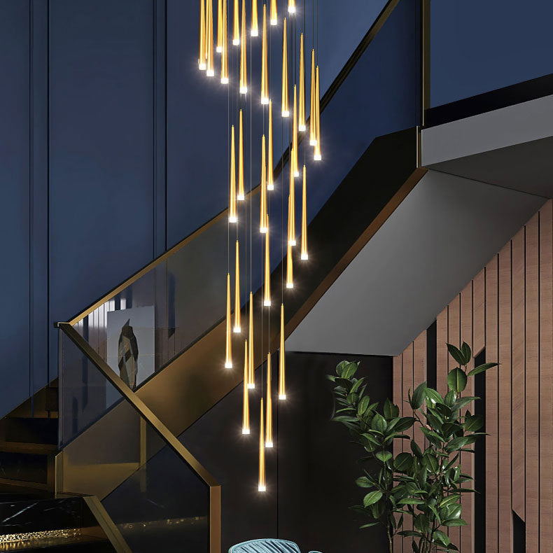 Contemporary Black Acrylic LED Chandelier for Living Room & Dining Room