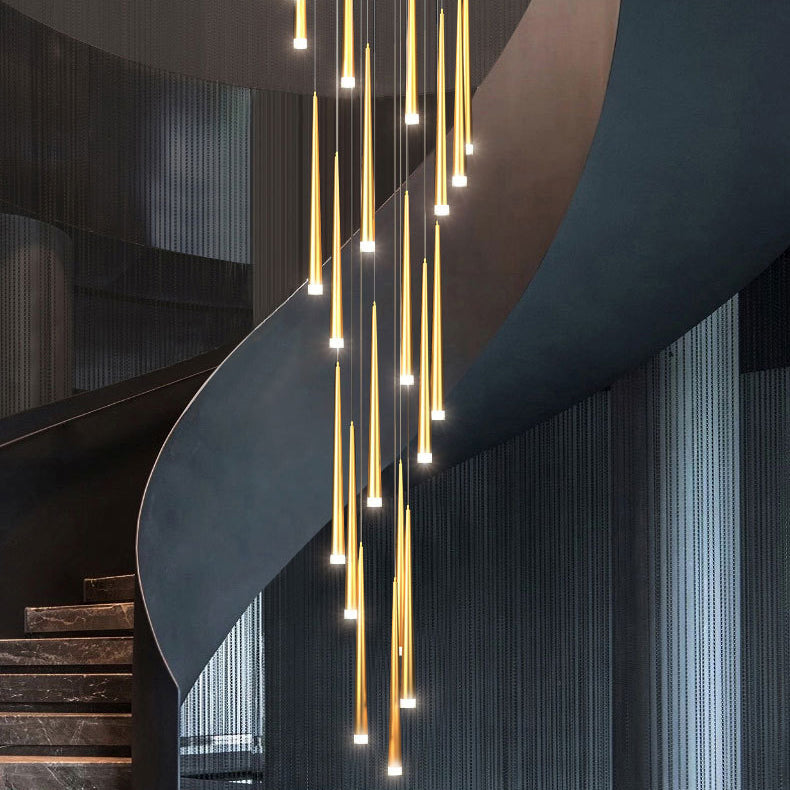 Contemporary Black Acrylic LED Chandelier for Living Room & Dining Room