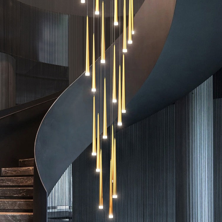 Contemporary Black Acrylic LED Chandelier for Living Room & Dining Room
