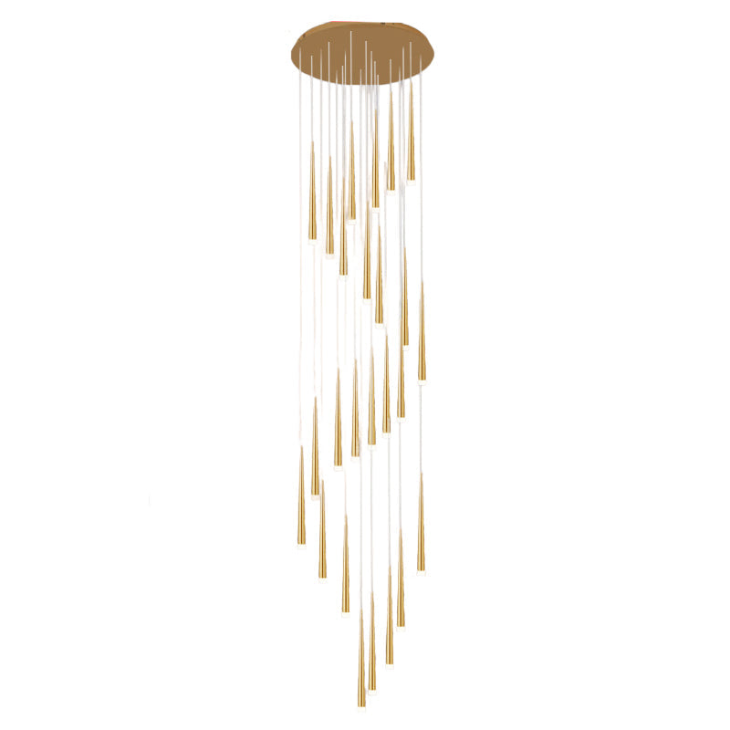 Contemporary Black Acrylic LED Chandelier for Living Room & Dining Room