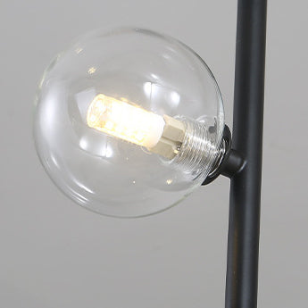 Modern Glass and Iron Right Angle Linear Chandelier for Living Room