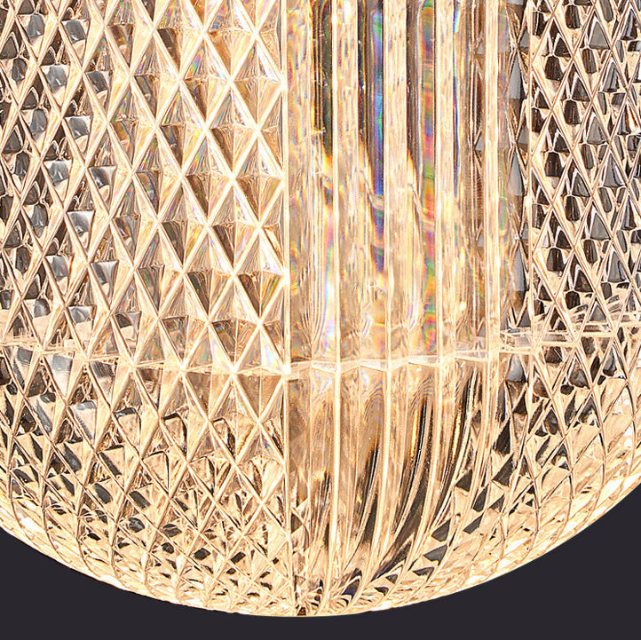Contemporary White Acrylic LED Round Orb Chandelier for Living Room