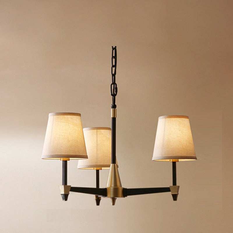 Rustic Copper Branch Chandelier Light Fixture for Vintage Living Room