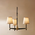 Rustic Copper Branch Chandelier Light Fixture for Vintage Living Room