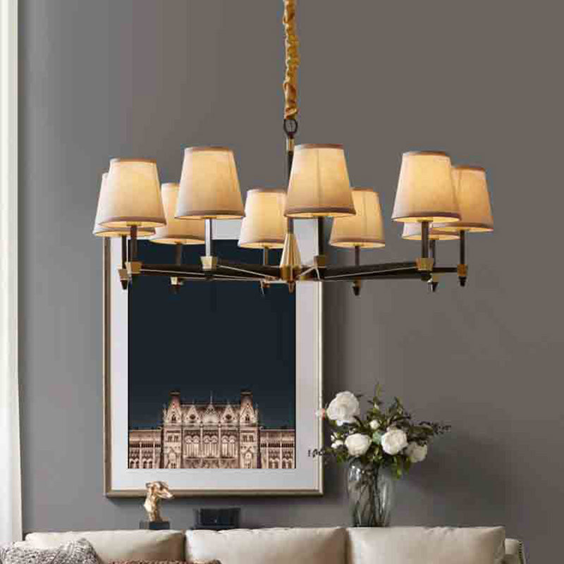 Rustic Copper Branch Chandelier Light Fixture for Vintage Living Room