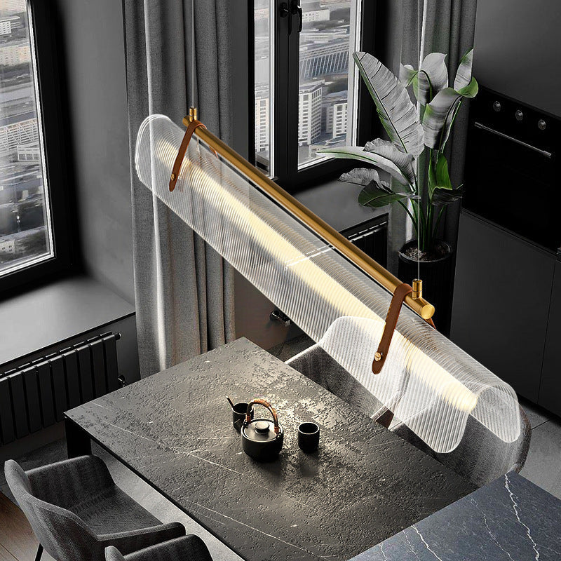 Scandinavian Acrylic LED Island Chandelier Light for Modern Living Room