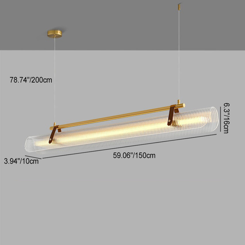 Scandinavian Acrylic LED Island Chandelier Light for Modern Living Room