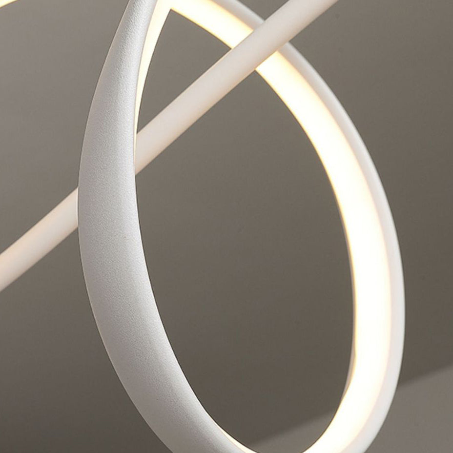 Scandinavian Acrylic and Aluminum LED Island Chandelier for Living Room