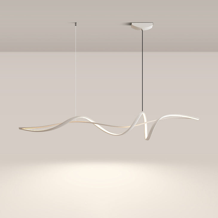 Scandinavian Acrylic and Aluminum LED Island Chandelier for Living Room