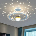 Minimalist Kids Astronaut LED Chandelier with Stars for Bedroom Decor