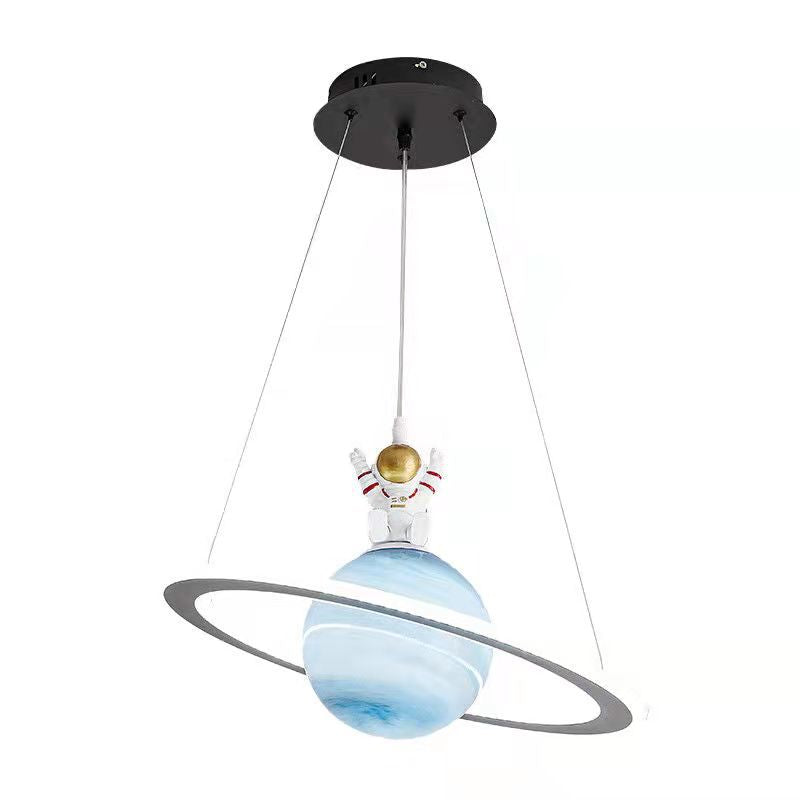 Round Acrylic LED Chandelier in Modern Art Deco for Kids' Room
