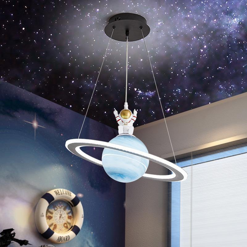 Round Acrylic LED Chandelier in Modern Art Deco for Kids' Room