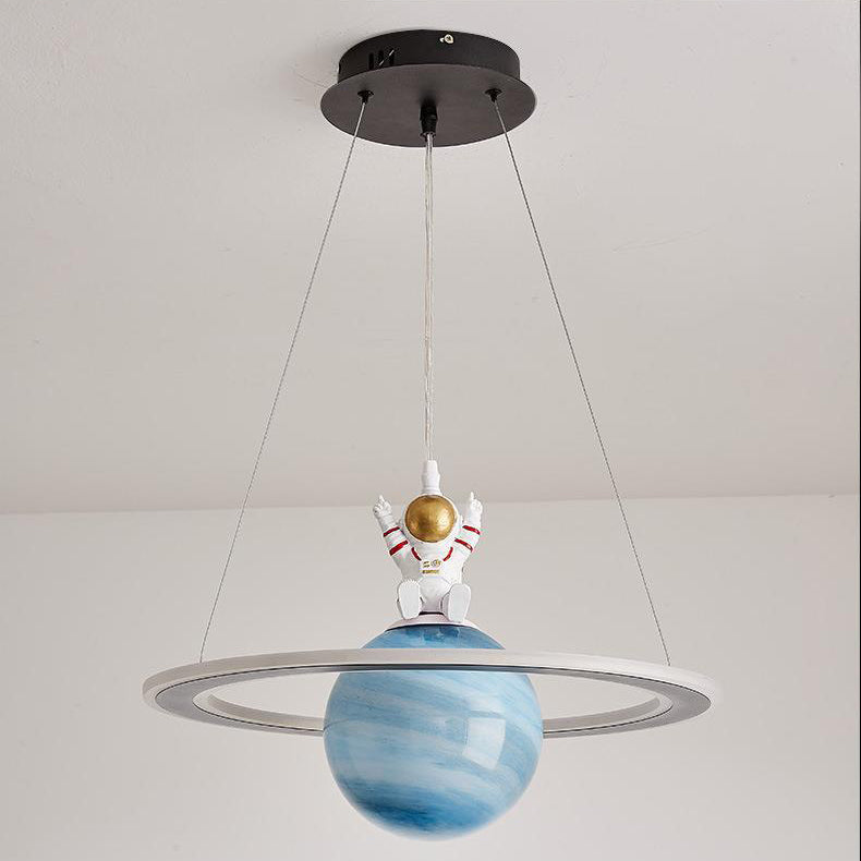 Round Acrylic LED Chandelier in Modern Art Deco for Kids' Room