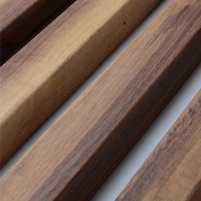 Modern Walnut Wood & Aluminum LED Chandelier for Dining Room Island