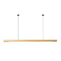 Modern Walnut Wood & Aluminum LED Chandelier for Dining Room Island