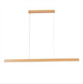 Modern Walnut & Aluminum LED Chandelier for Dining Room Island Lighting