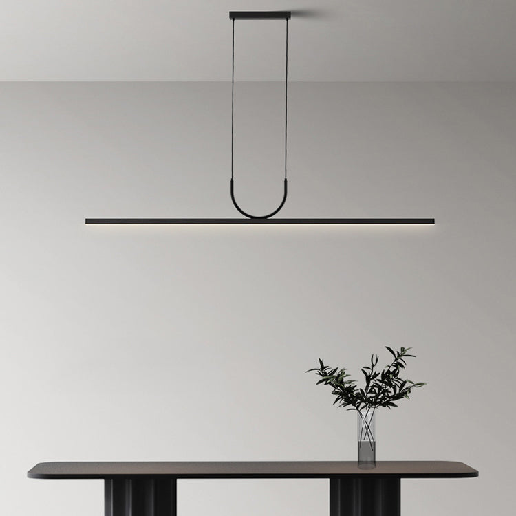 Sleek White Curved Acrylic LED Chandelier for Modern Dining Room Island