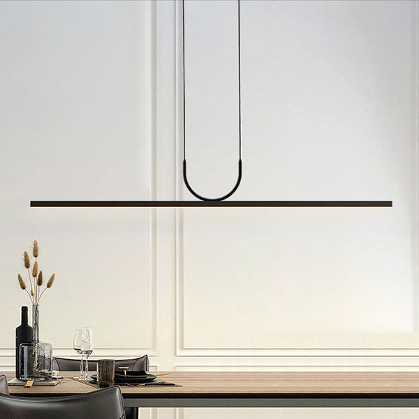 Sleek White Curved Acrylic LED Chandelier for Modern Dining Room Island