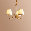 Rustic Round Brass Chandelier with Bent Branch Design for Living Room