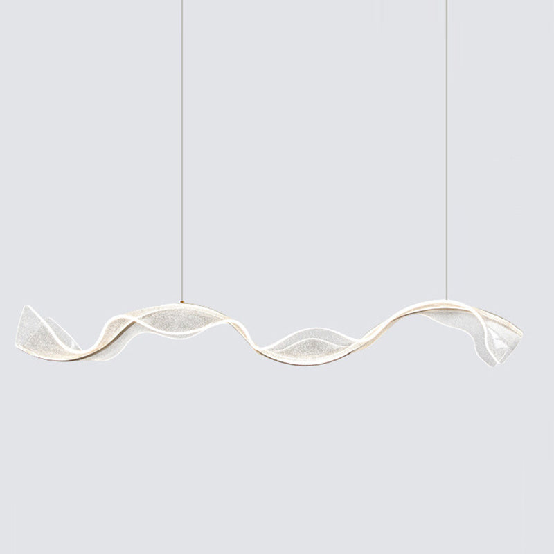 Contemporary White Acrylic LED Chandelier Pendant Light for Living Room