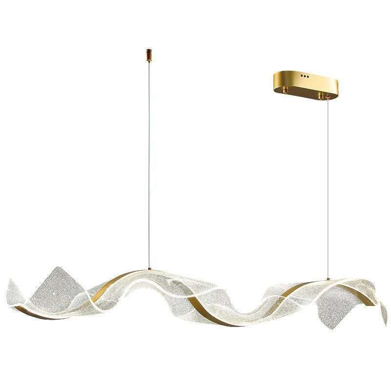 Contemporary White Acrylic LED Chandelier Pendant Light for Living Room