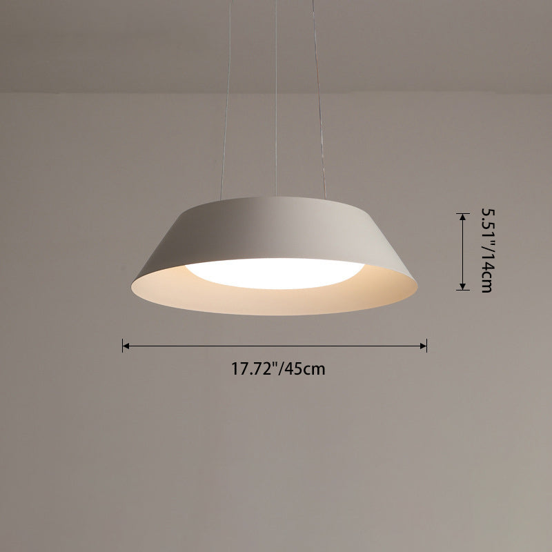 Modern White PE Iron LED Round Chandelier for Living Room Decor