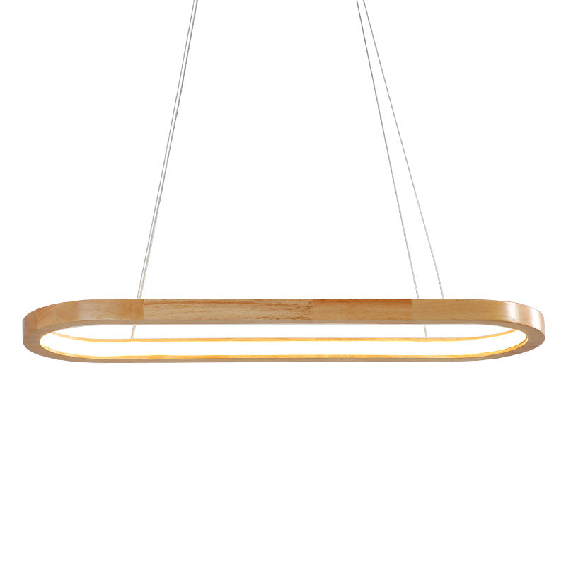 Sleek White Acrylic Oval LED Chandelier for Modern Living Room Decor