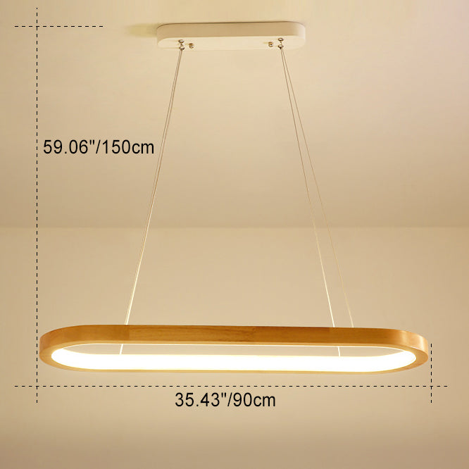 Sleek White Acrylic Oval LED Chandelier for Modern Living Room Decor