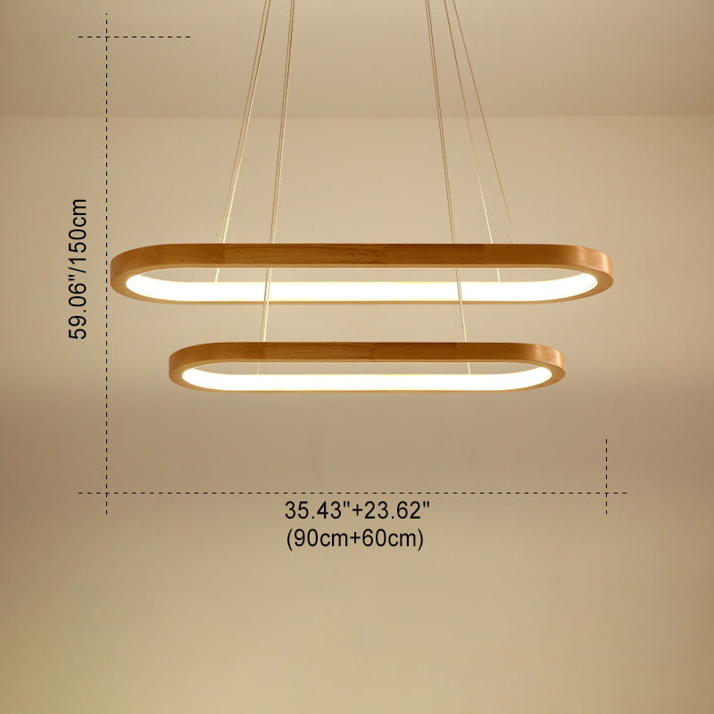 Sleek White Acrylic Oval LED Chandelier for Modern Living Room Decor