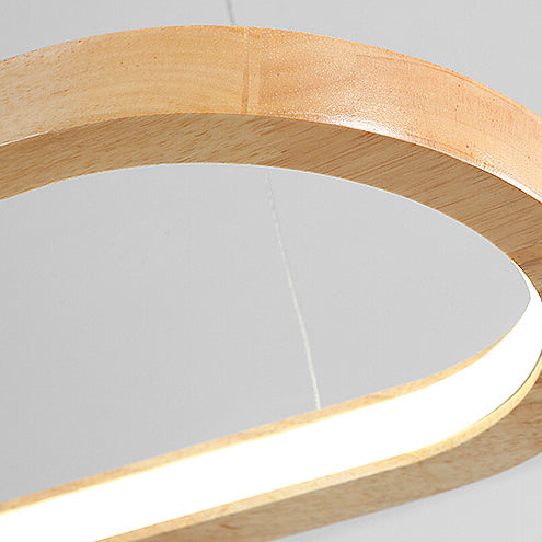 Sleek White Acrylic Oval LED Chandelier for Modern Living Room Decor